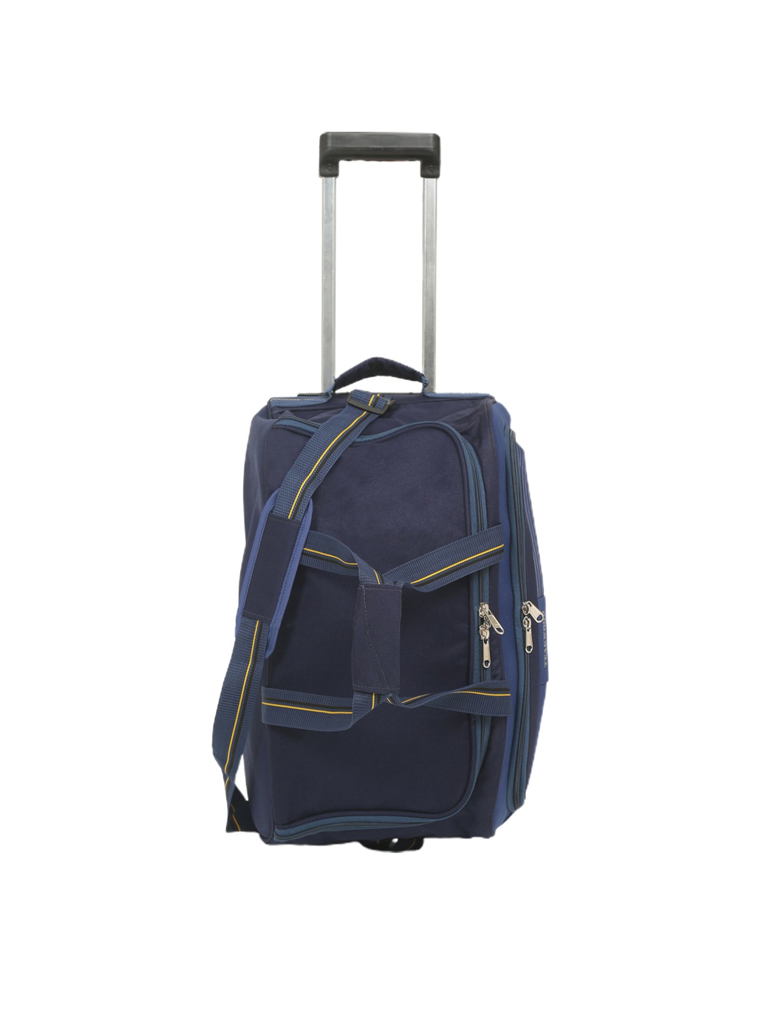 Teakwood Leathers Blue Soft Sided Large Duffle Trolley Bag