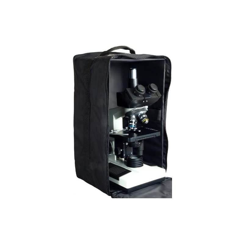 40X-1600X Lab Trinocular Biological Compound Microscope with Vinyl Carrying Case