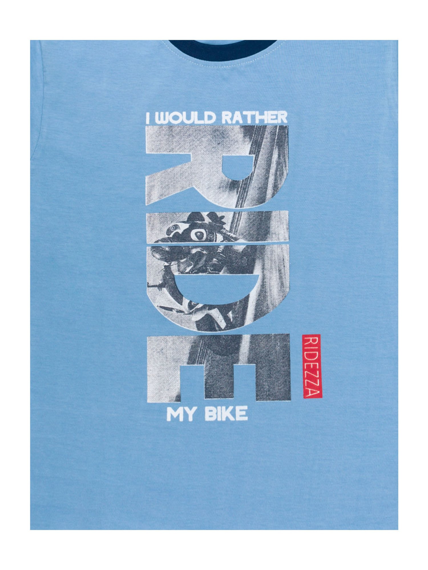 Todd N Teen Kids Printed Blue & Navy T-Shirt with Trackpants