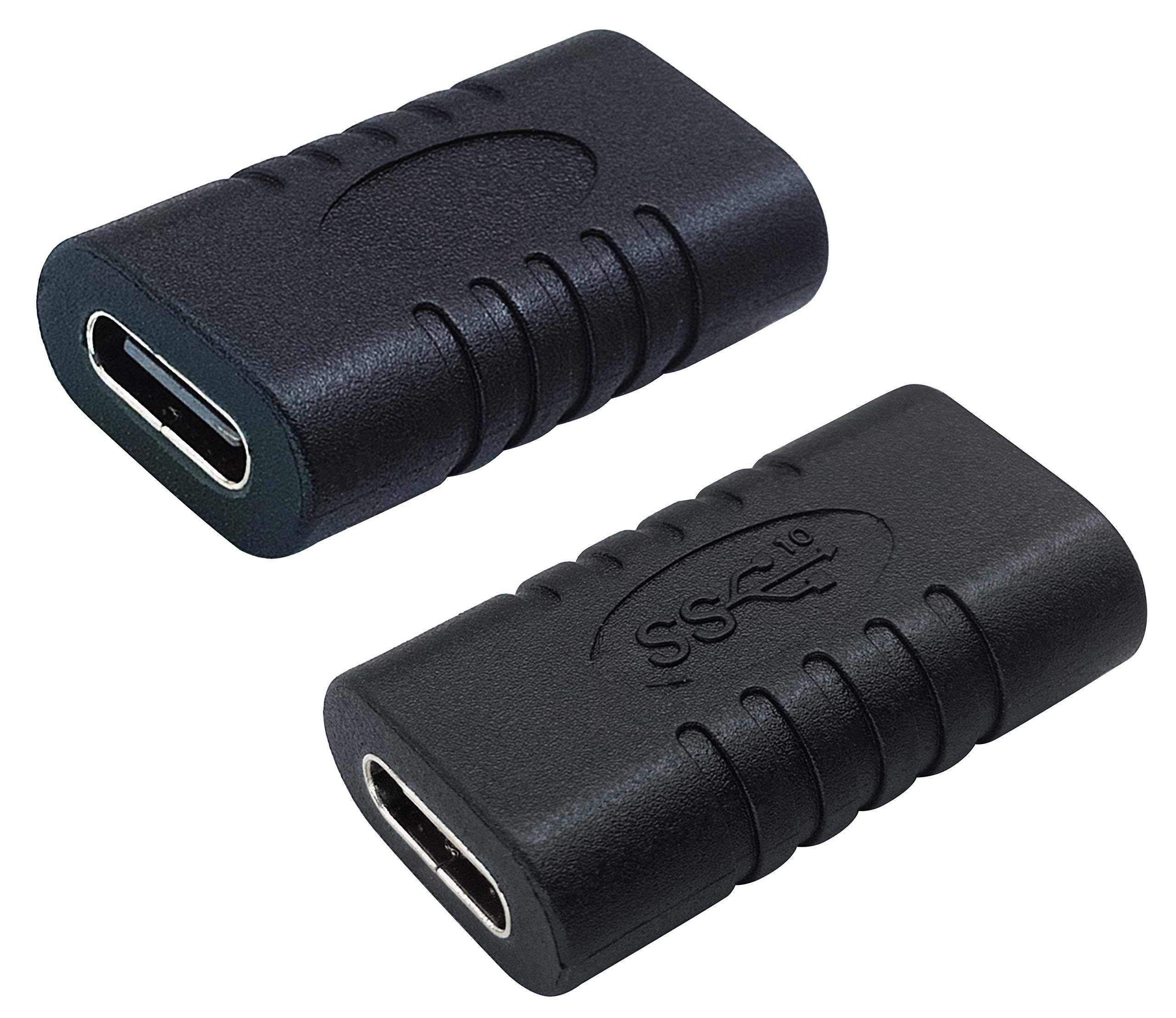 Type C USB Adapter, Gen 2 (10Gbps) 3A USB-C 3.1 Type C USB Female to Female Extension Adapter Supports Charging, Data, Audio, Video Adapter for Laptop, Phone,MacBook USB C HUB (2Pack-F/F)