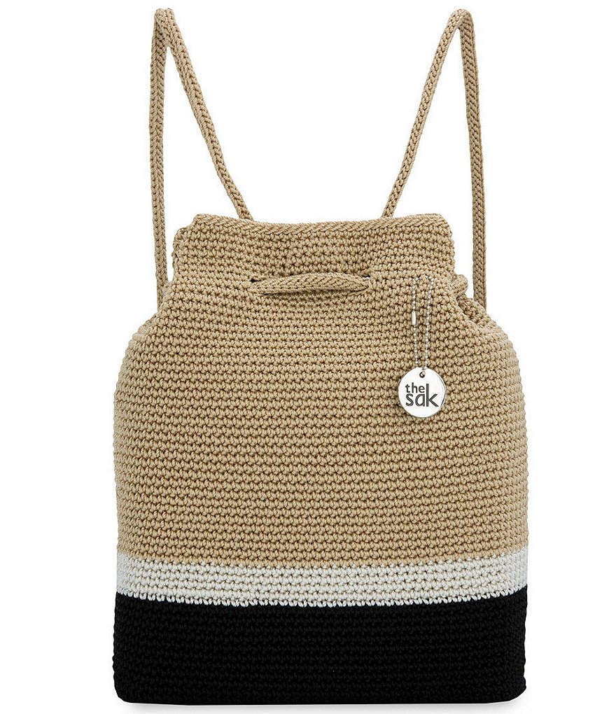 The Sak Kali Crochet Drawstring Backpack