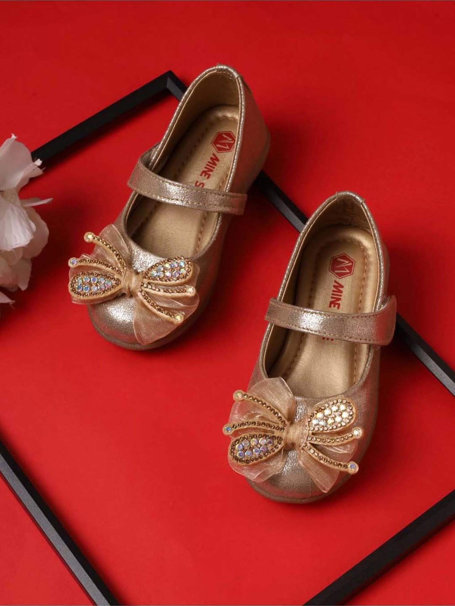 Minesole Kids Golden Mary Jane Shoes