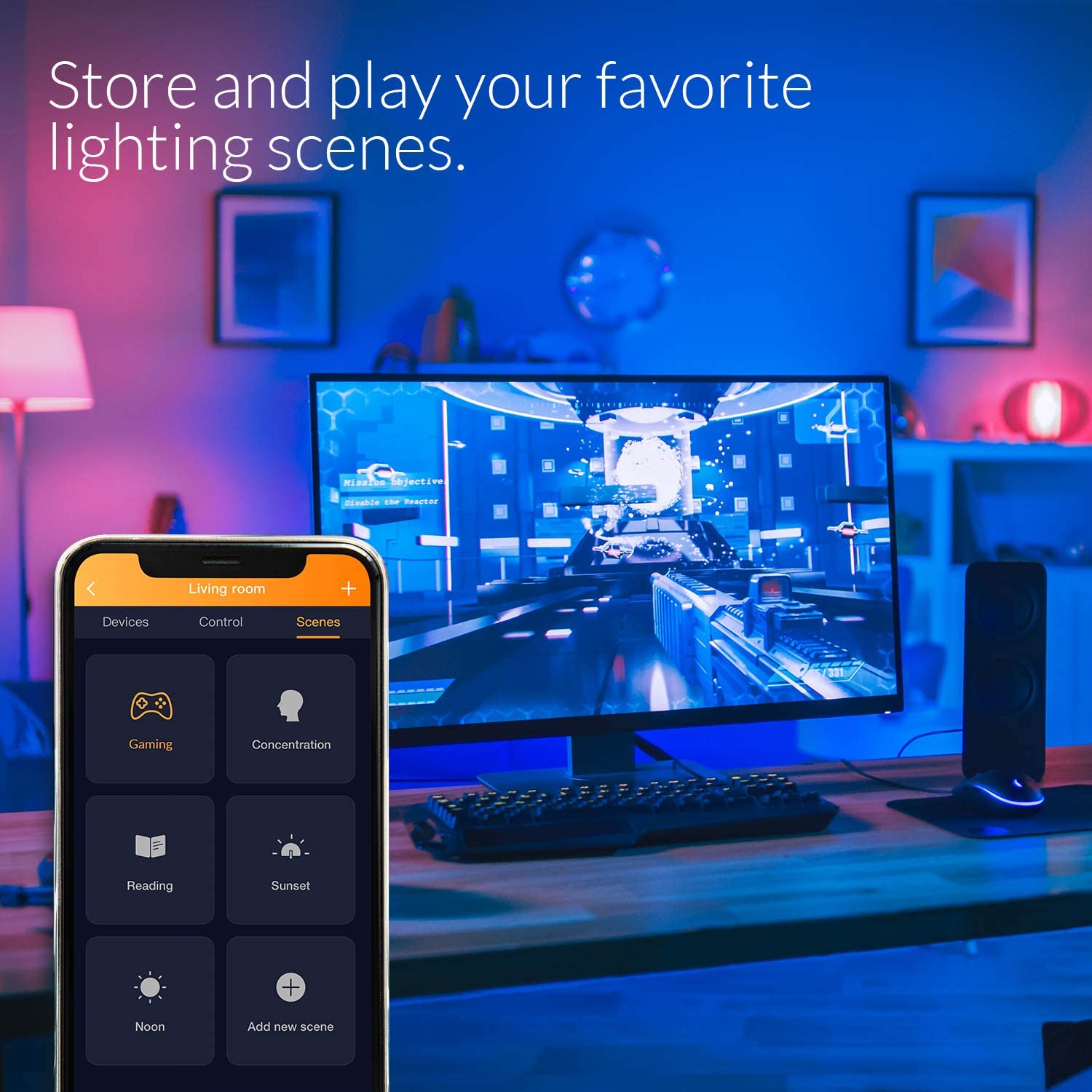 AduroSmart ERIA Colors + White Smart Light Bulb A19 (hub required) 16 Million Colors and Tunable White 2000-6500K Dimmable, works with Alexa/ Echo Plus/ Eria / Hue / Google Assistant