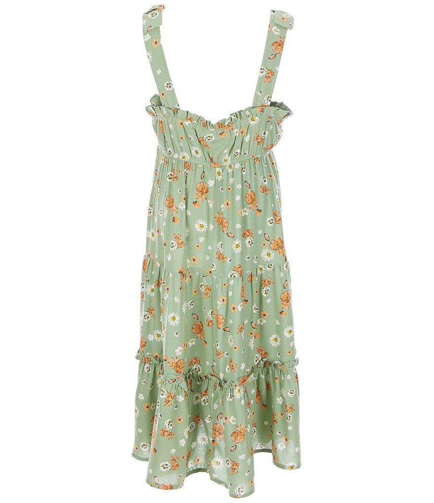 Bonnie Jean Big Girls 7-16 Tie-Dye Chiffon Tiered Maxi Dress