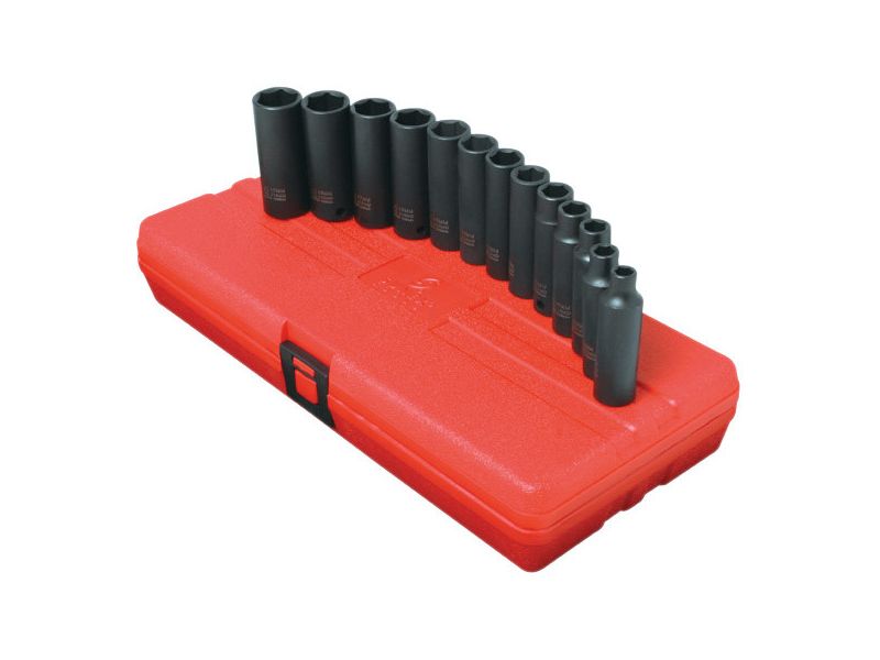 Sunex 3359 13-Piece 3/8 in. Drive Metric Deep Impact Socket Set