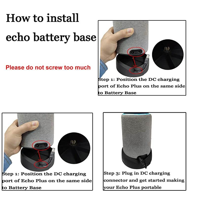 Battery Base for  Echo 3rd Gen and Echo Plus 2nd Generation Battery Base Makes them Not for Echo 2nd Generation and Echo Plus 1st Generation