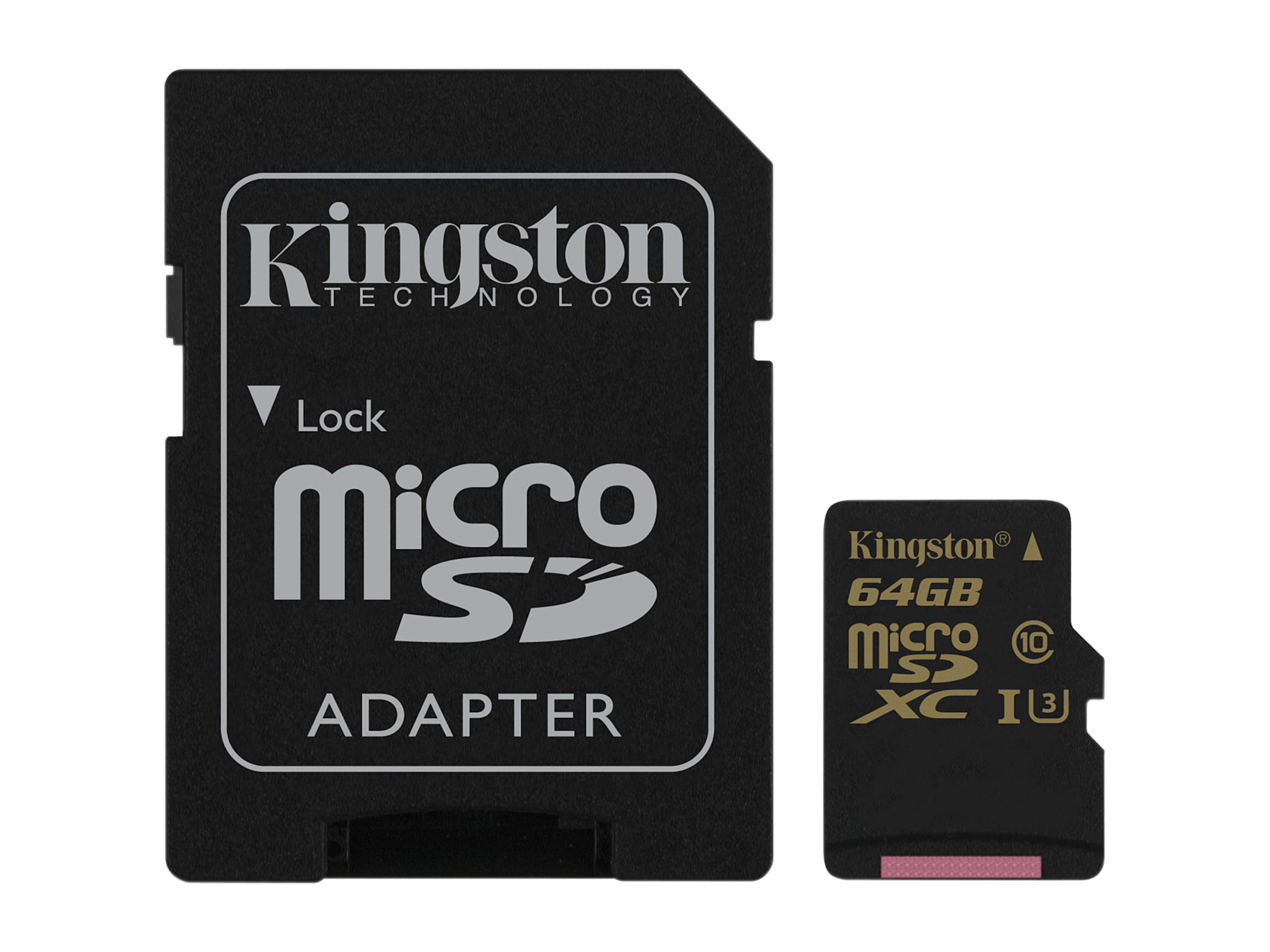 Kingston 64GB MicroSDXC UHS-I/U3 Class 10 Memory Card with Adapter, Speed Up to 90MB/s (SDCG/64GB)