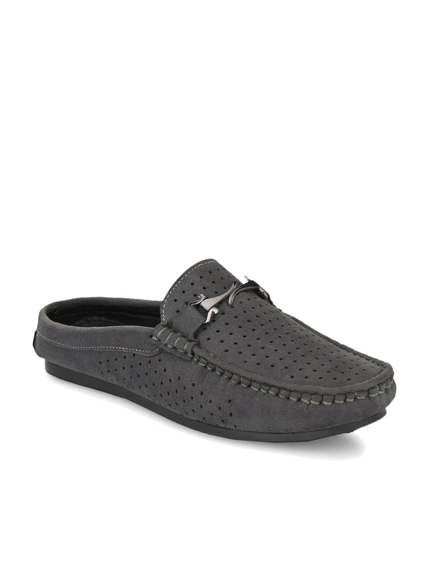 El Paso Men's Grey Mule Shoes