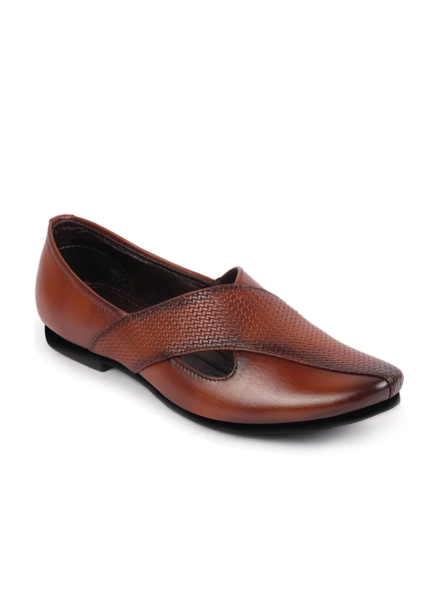 Fausto Men's Tan Ethnic Juttis