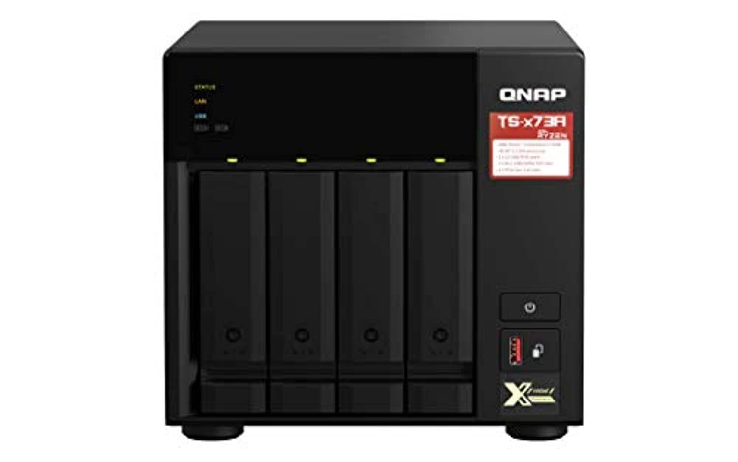 QNAP TS-473A-8G-US 4 Bay High-Speed Desktop NAS with AMD Ryzen 4-core CPU, 8GB DDR4 Memory and 2.5GbE (2.5G/1G/100M) Network Connectivity (Diskless) (TS-473A-8G)