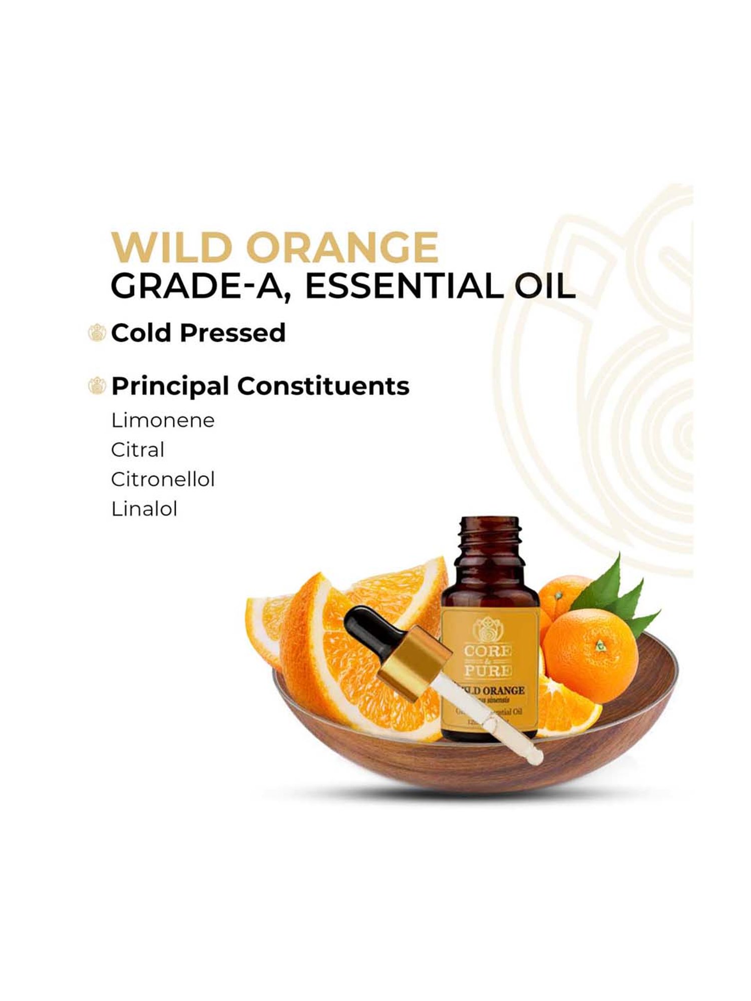 CORE & PURE Wild Orange Essential Oil - 12 ml
