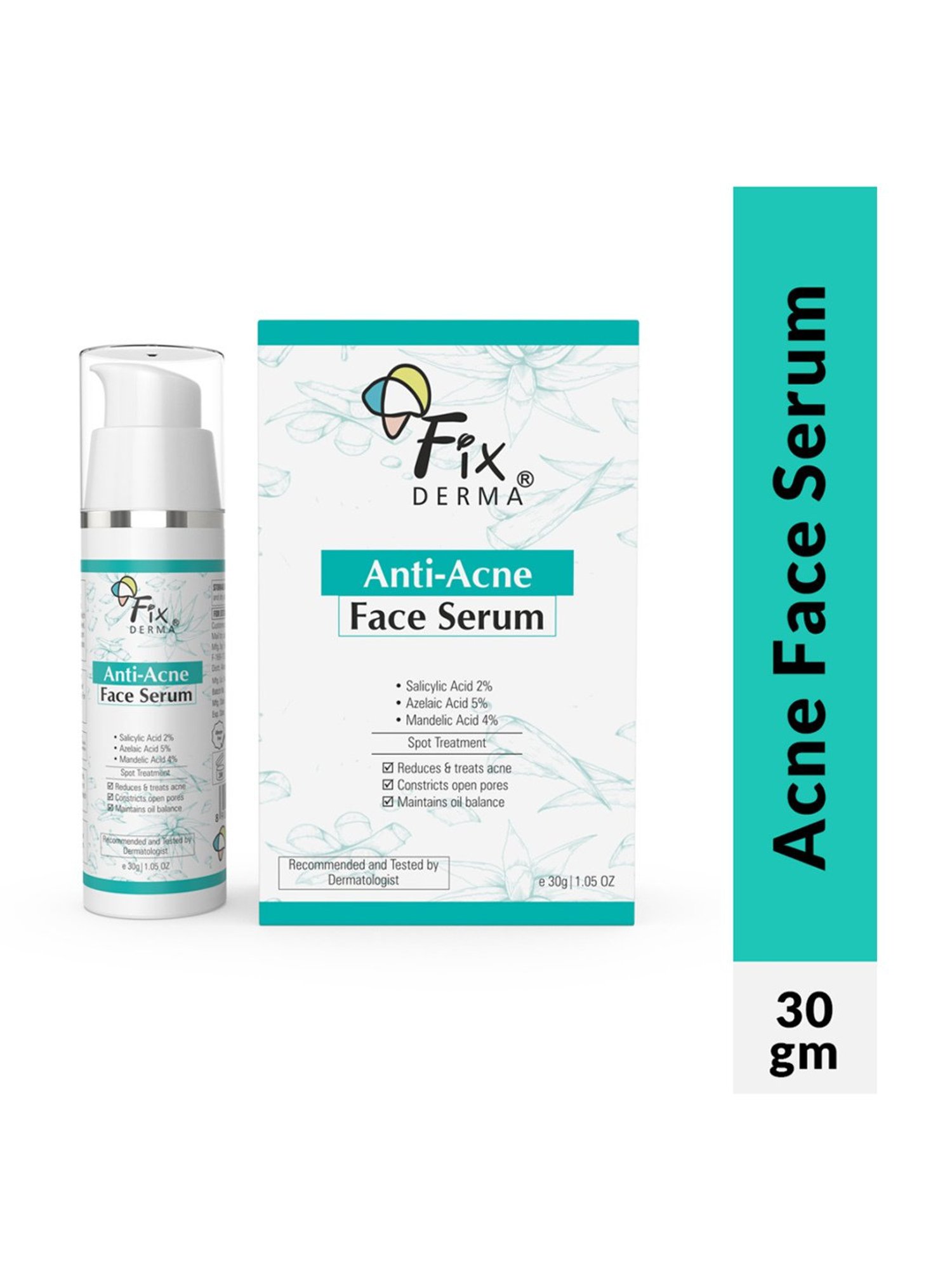 Fixderma Anti-Acne Face Serum for Men & Women - 30 gm