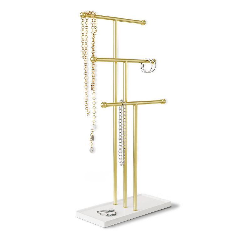 Trigem Jewelry Storage Stand Brass - Umbra