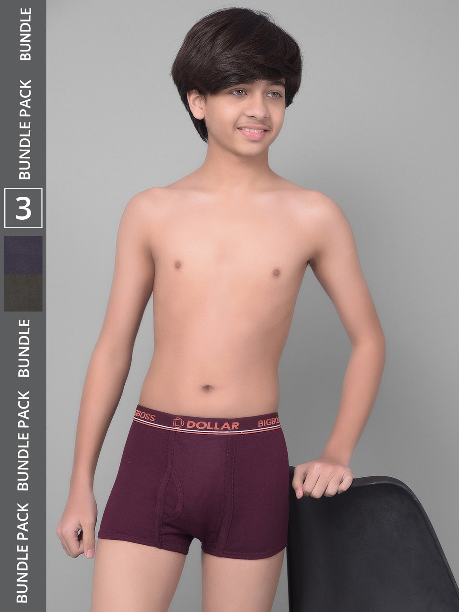 HOP Kids by Westside Yellow Printed Cotton Briefs - Pack of 5