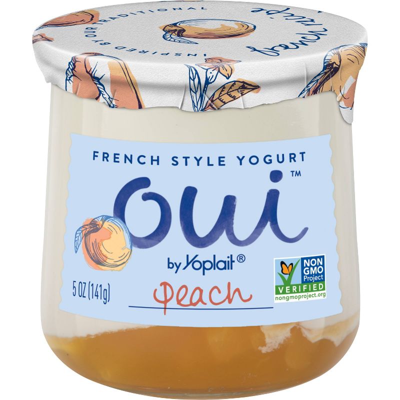 Oui by Yoplait Peach Flavored French Style Yogurt - 5oz