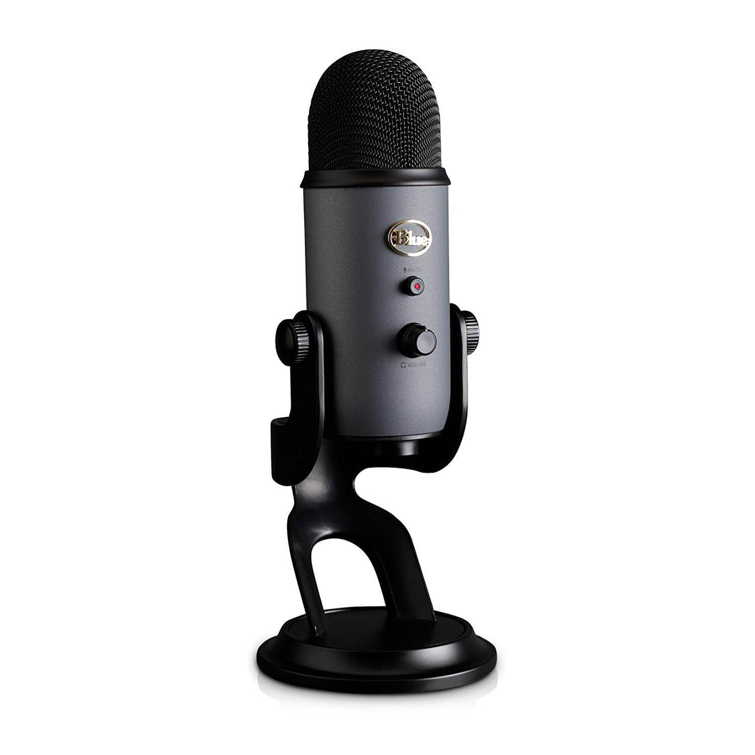Blue Microphones Yeti Slate USB Mic with Knox Gear USB Hub and Knox Pop Filter