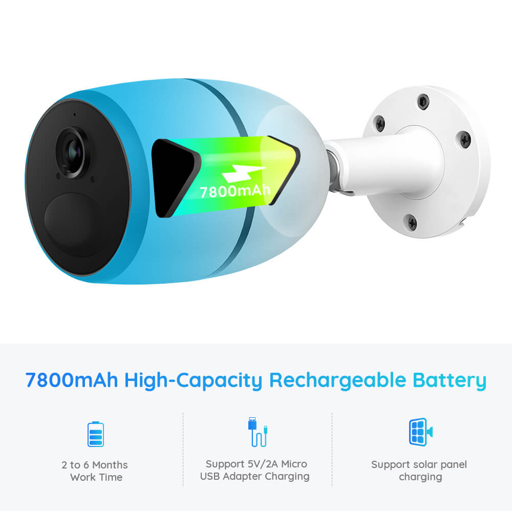 3G/4G LTE Outdoor Battery/Solar Powered Celluar Security Camera, 1080P HD Wire-free Camera w/SD Socket and Cloud, Color Night Vision, 2-Way Audio, PIR Motion Sensor, Reolink Go+Black Solar Panel