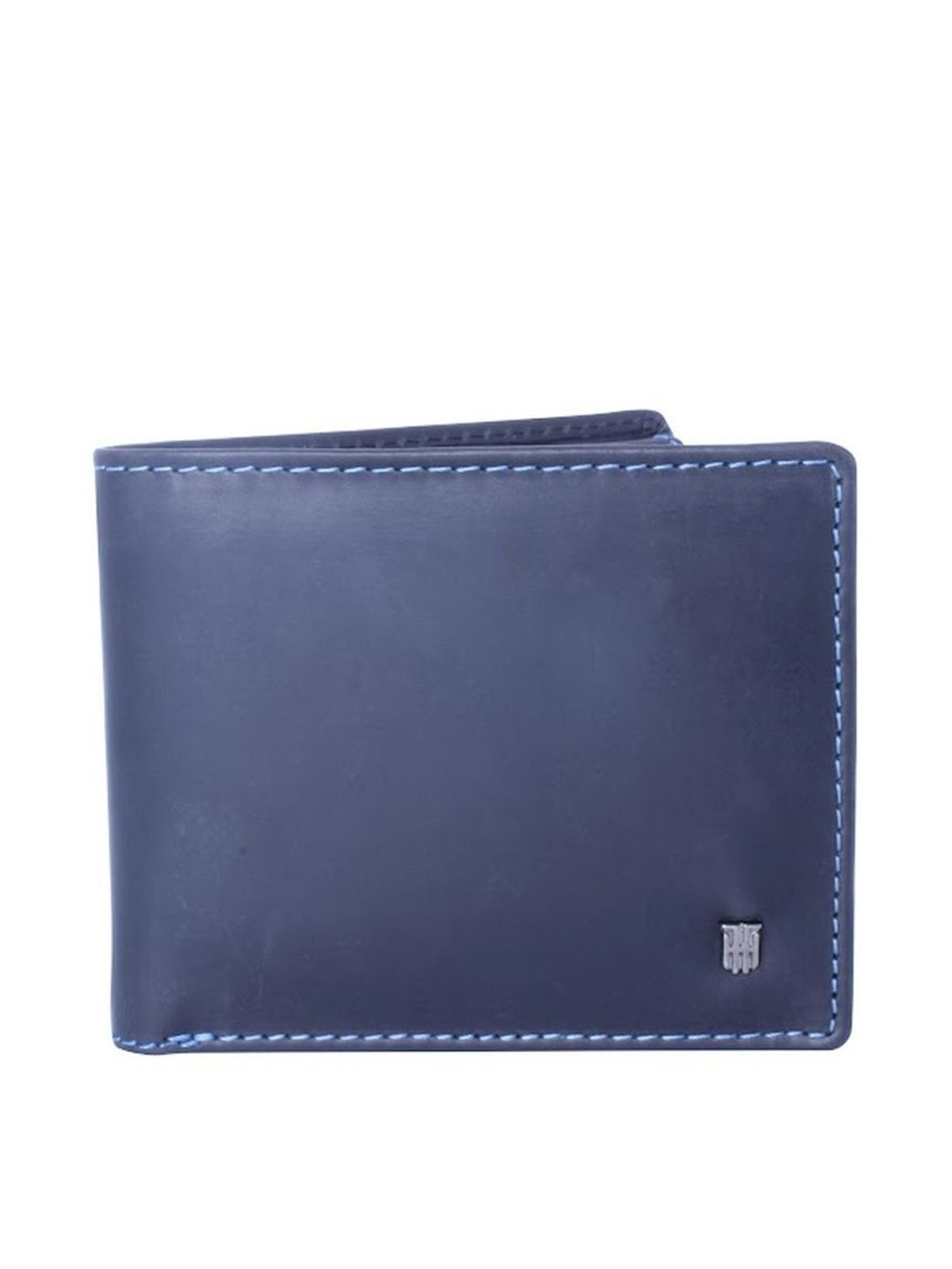 THE HOLISTIK Spirit Black & Royal Blue Casual Leather Bi-Fold Wallet for Men