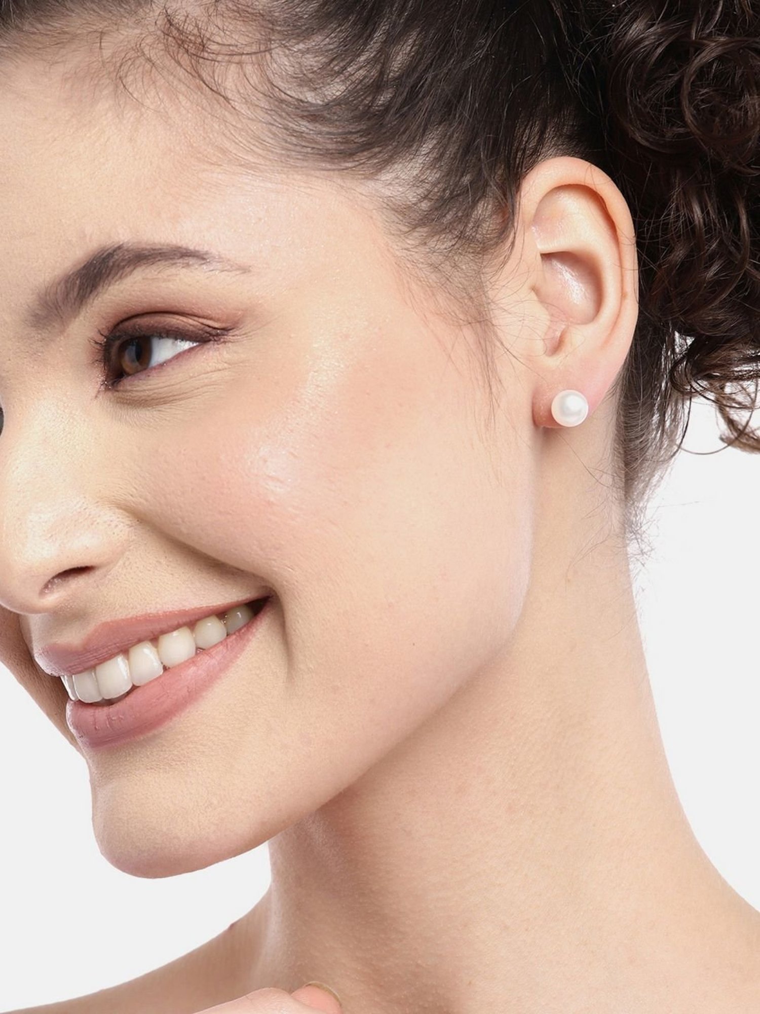 Zavya 92.5 Sterling Silver Push Back Earrings for Women - Set of 2