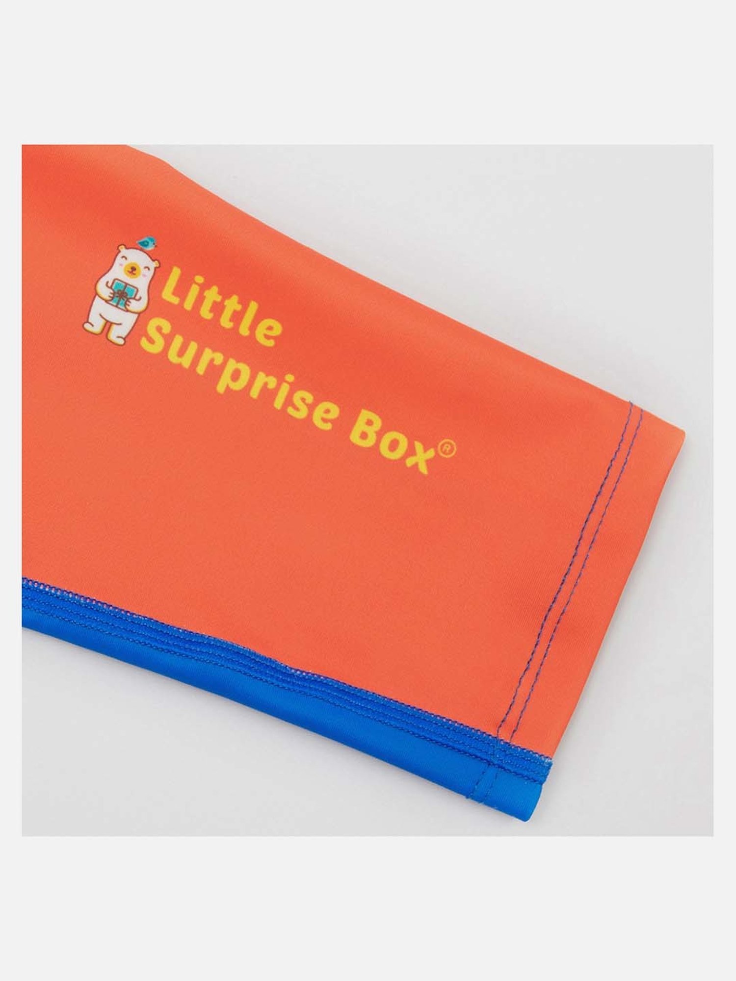 Little Surprise Box Kids Blue & Red Printed Full Sleeves Swimming Shirt Set