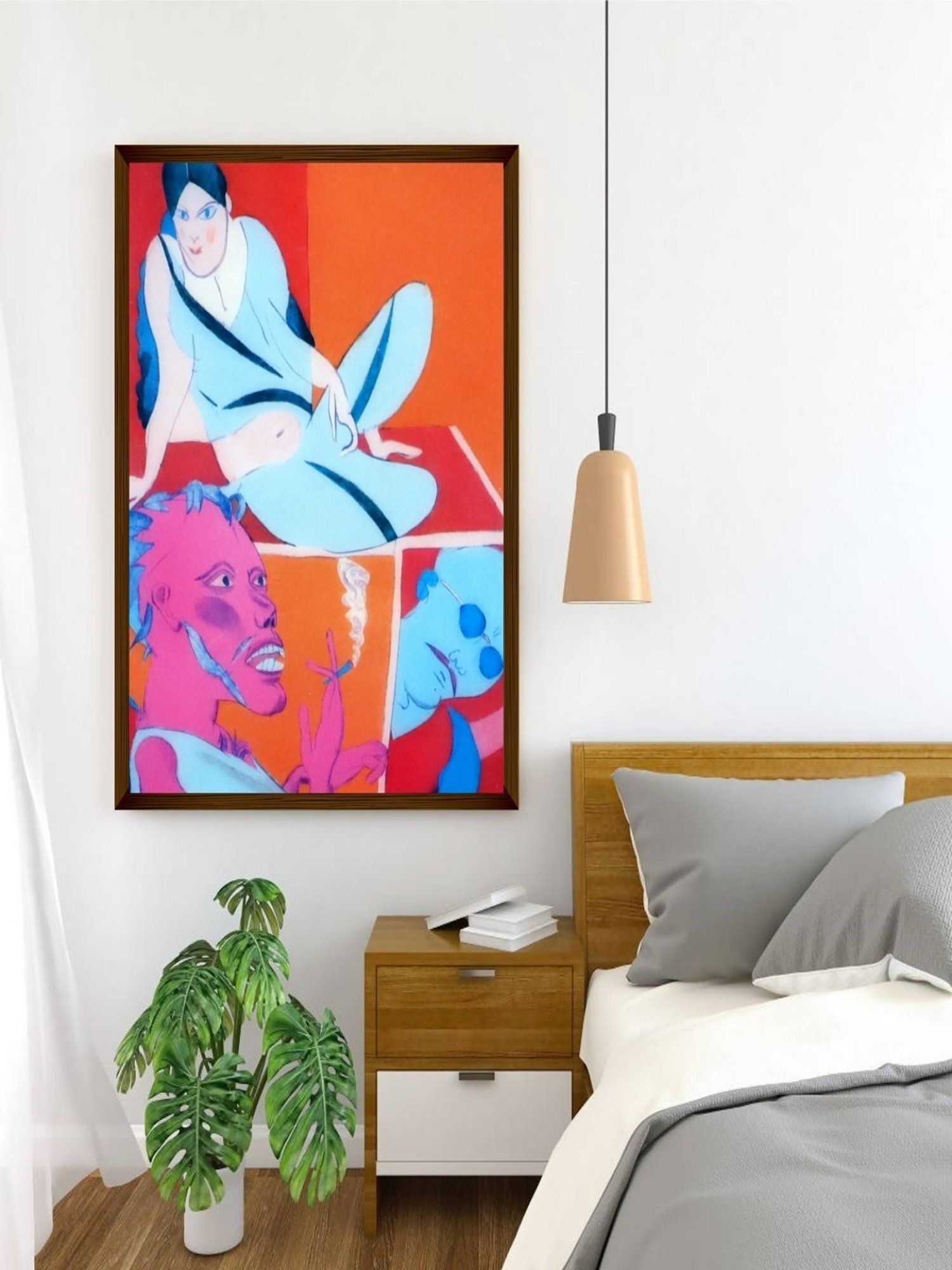 The Art House Abstract Multicolor Canvas Painting