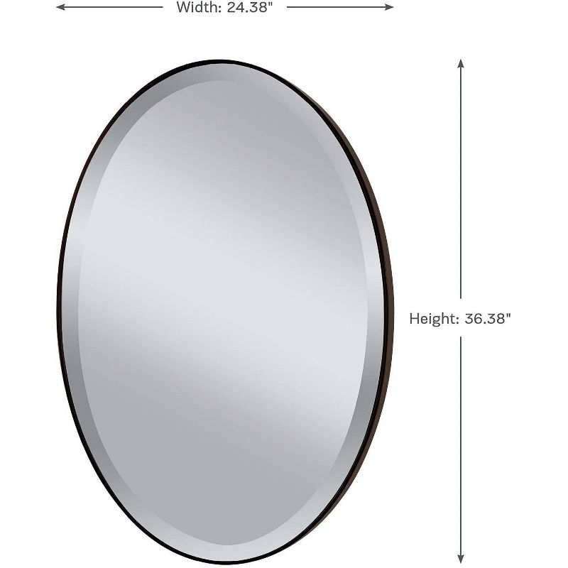 Johnson 24 1/4" x 36 1/4" Oil Rubbed Bronze Oval Wall Mirror
