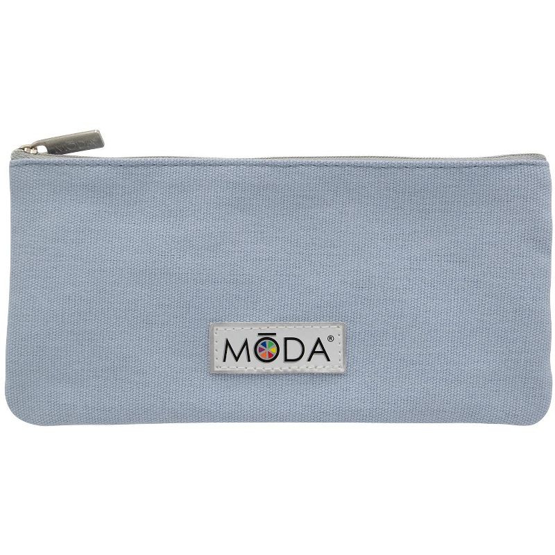 MODA Brush Posh Pastel 7pc Delicate Eye Makeup Brush Set with Zip Case, Includes - Eye Contour, Smoky Eye, Crease, Shadow, Brown and Pointed Liner Brushes