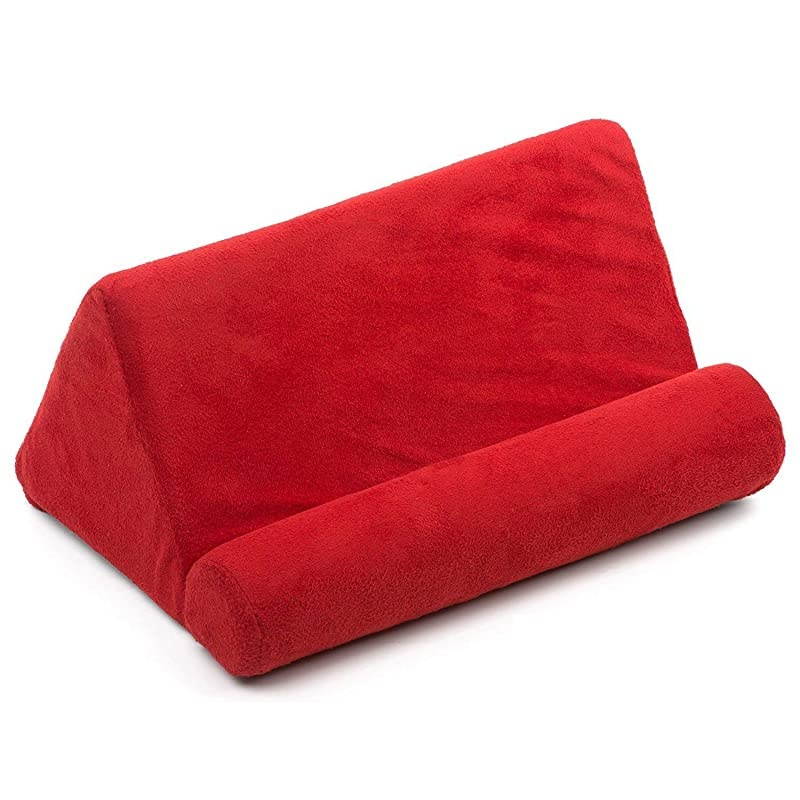 Soft Pillow Lap Stand for iPads Tablets eReaders Smartphones Books Magazines Red