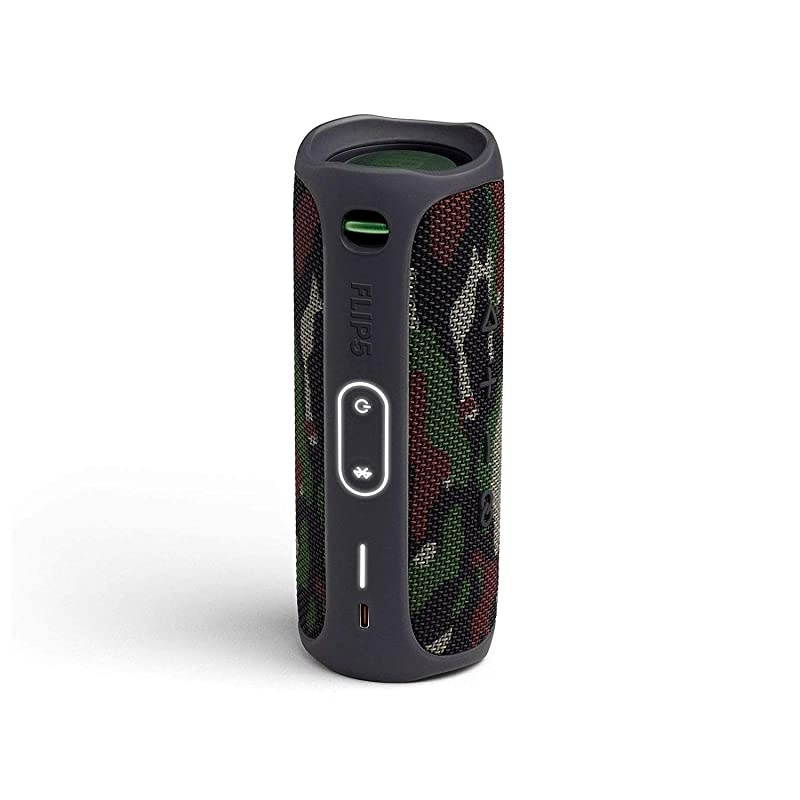 Flip 5 Waterproof Portable Wireless Bluetooth Speaker Bundle with 2Port USB Wall Charger Camouflage