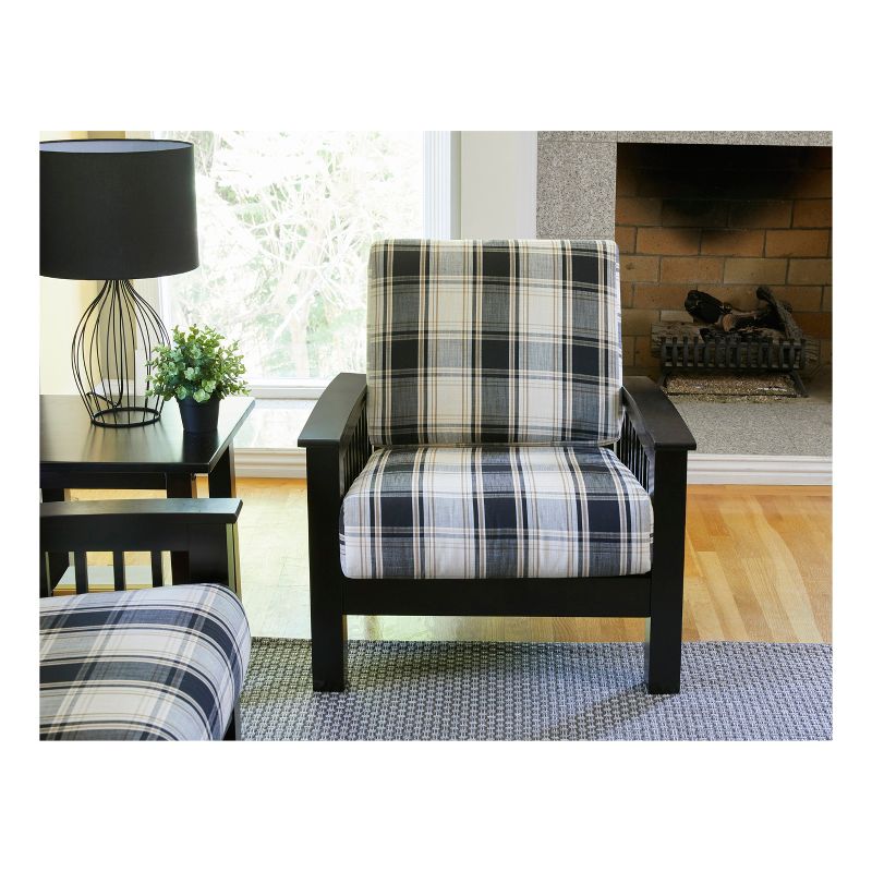 Maison Hill Mission Style Armchair - Brown / Black - Handy Living