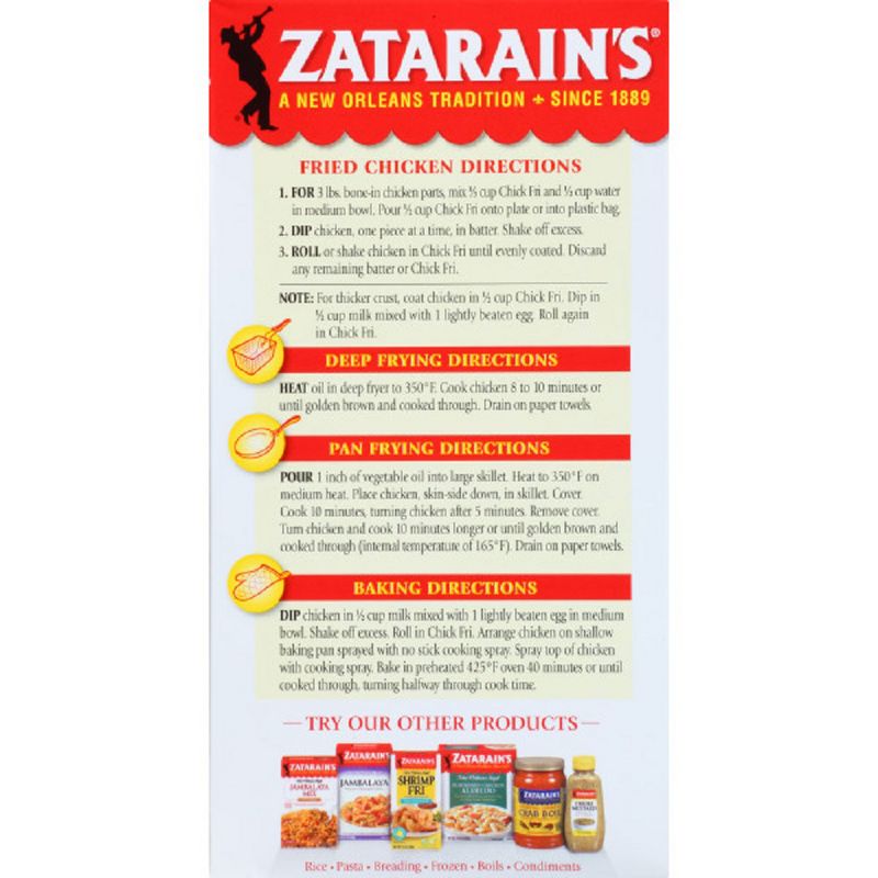 Zatarain's Gluten Free Wonderful Chick Fri Chicken Breading Mix - 12oz