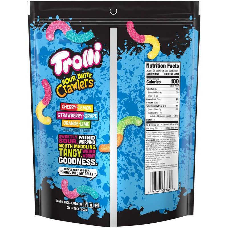 Trolli Sour Brite Crawlers Gummi Worms – 28.8oz