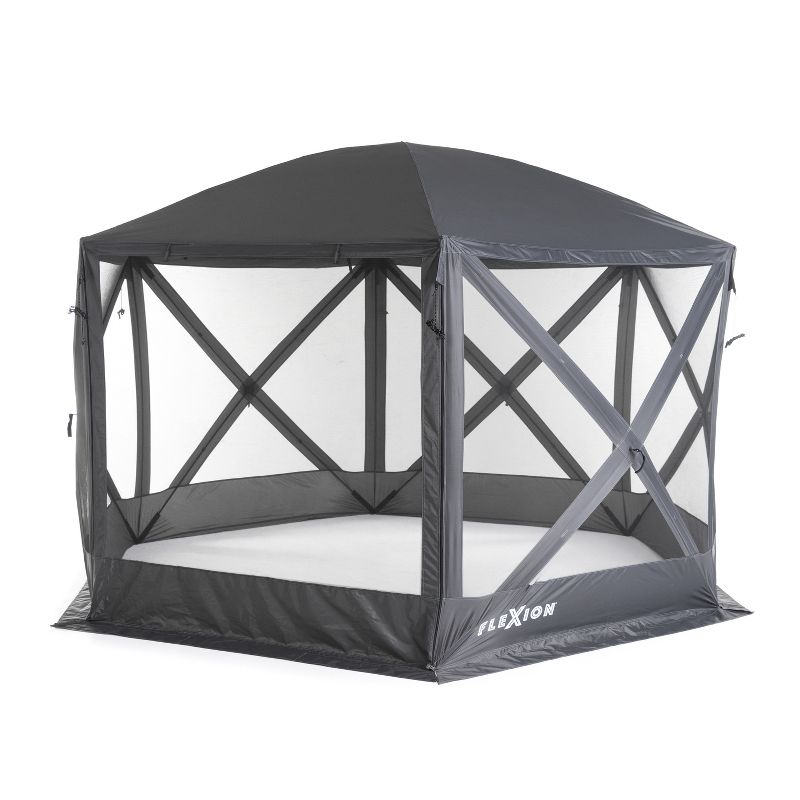 Caravan Canopy Domain 10 x 20 Foot Straight Leg Instant Canopy Tent Set, Black