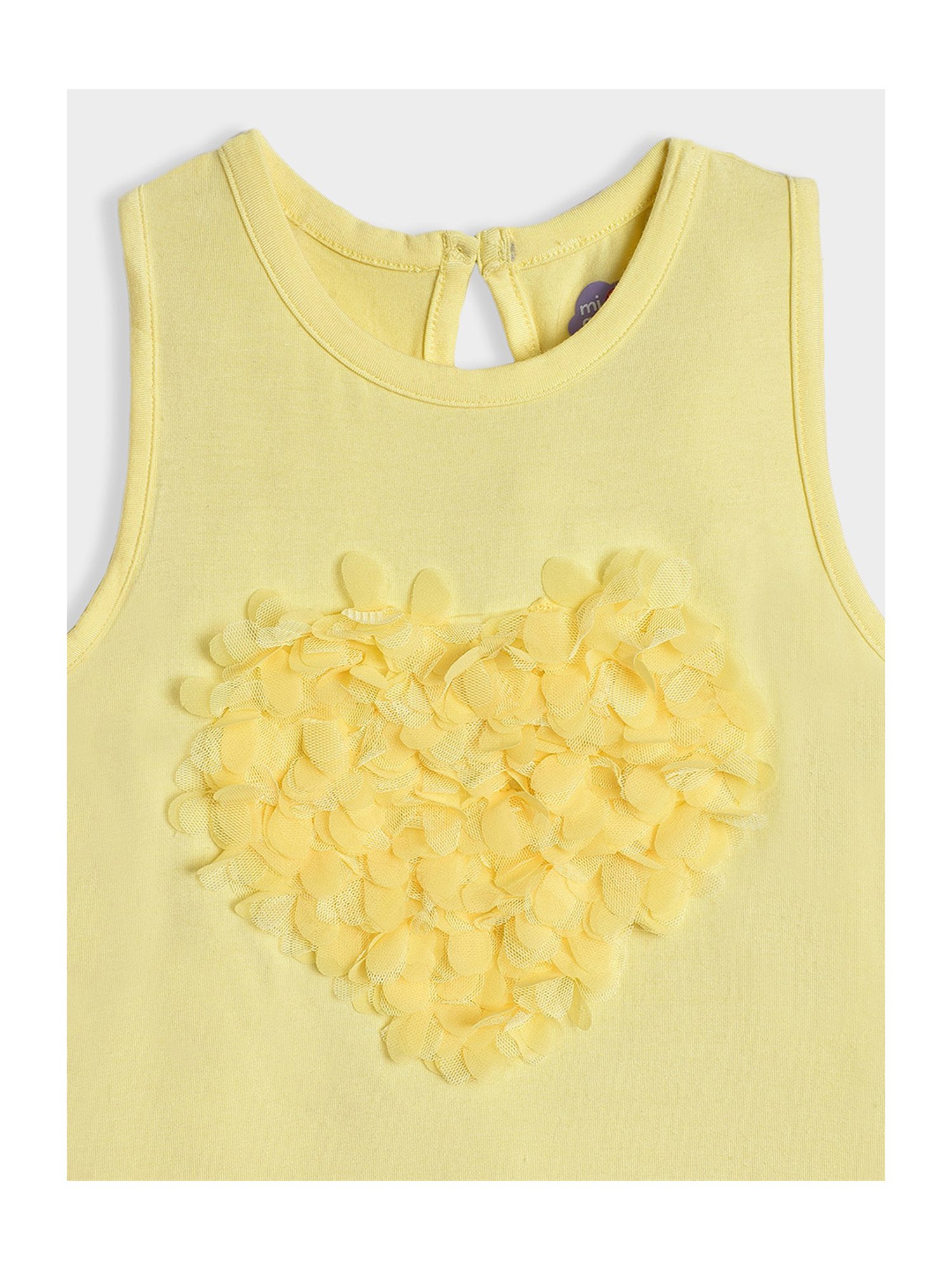 MiArcus Kids Yellow Applique T-Shirt