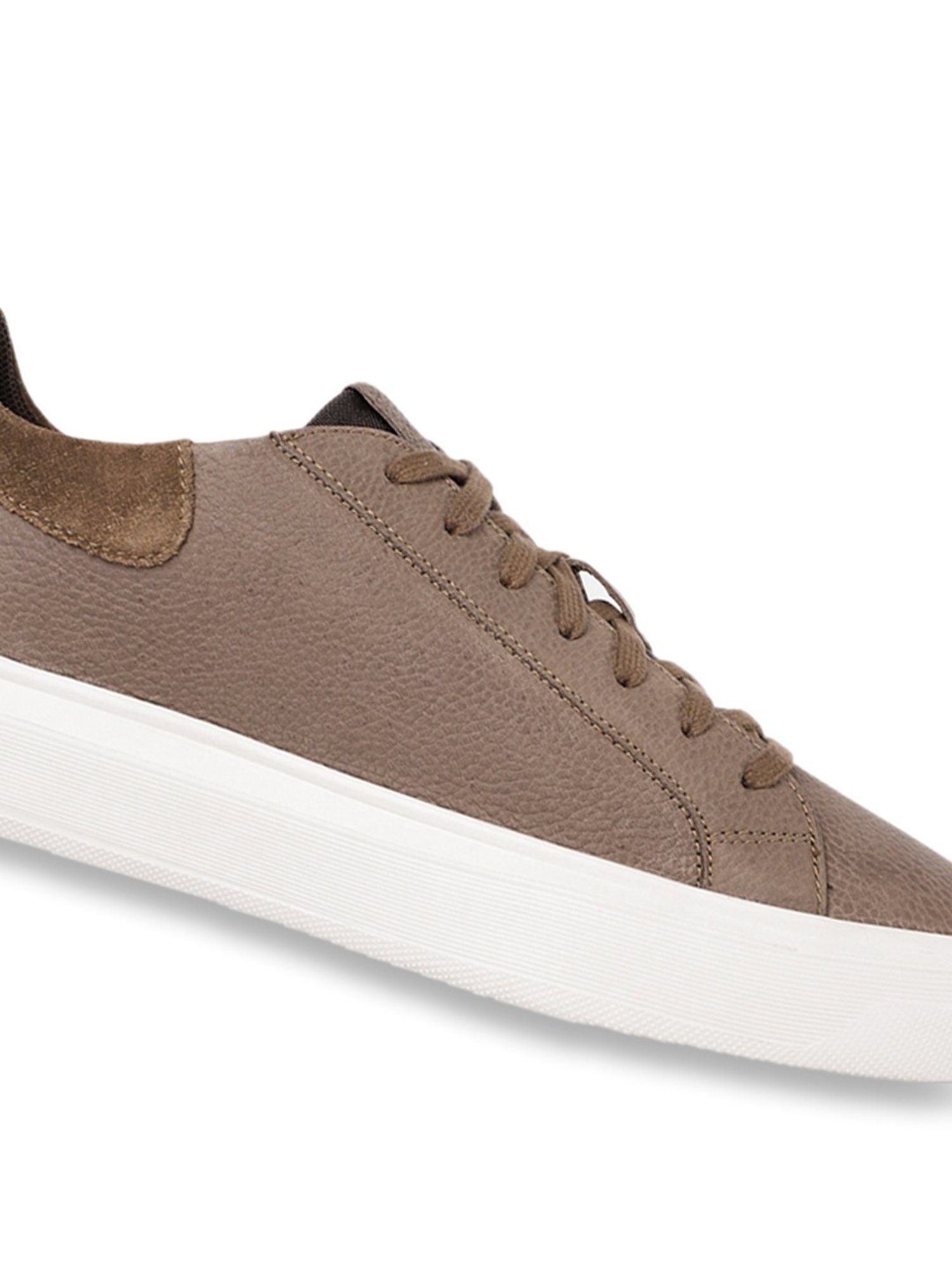 Geox Men's U Deiven Cognac Leather Casual Sneakers