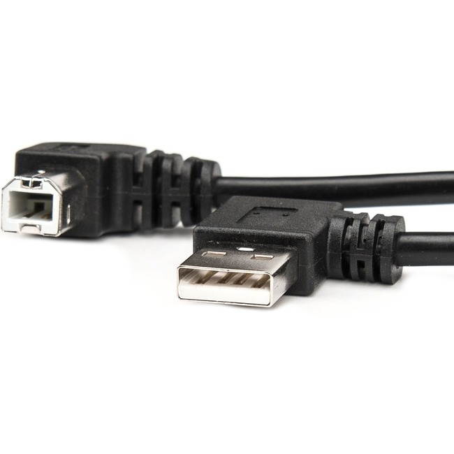 ROCSTOR Y10C223-B1 3FT USB 2.0 AB M/M 90D CABLE