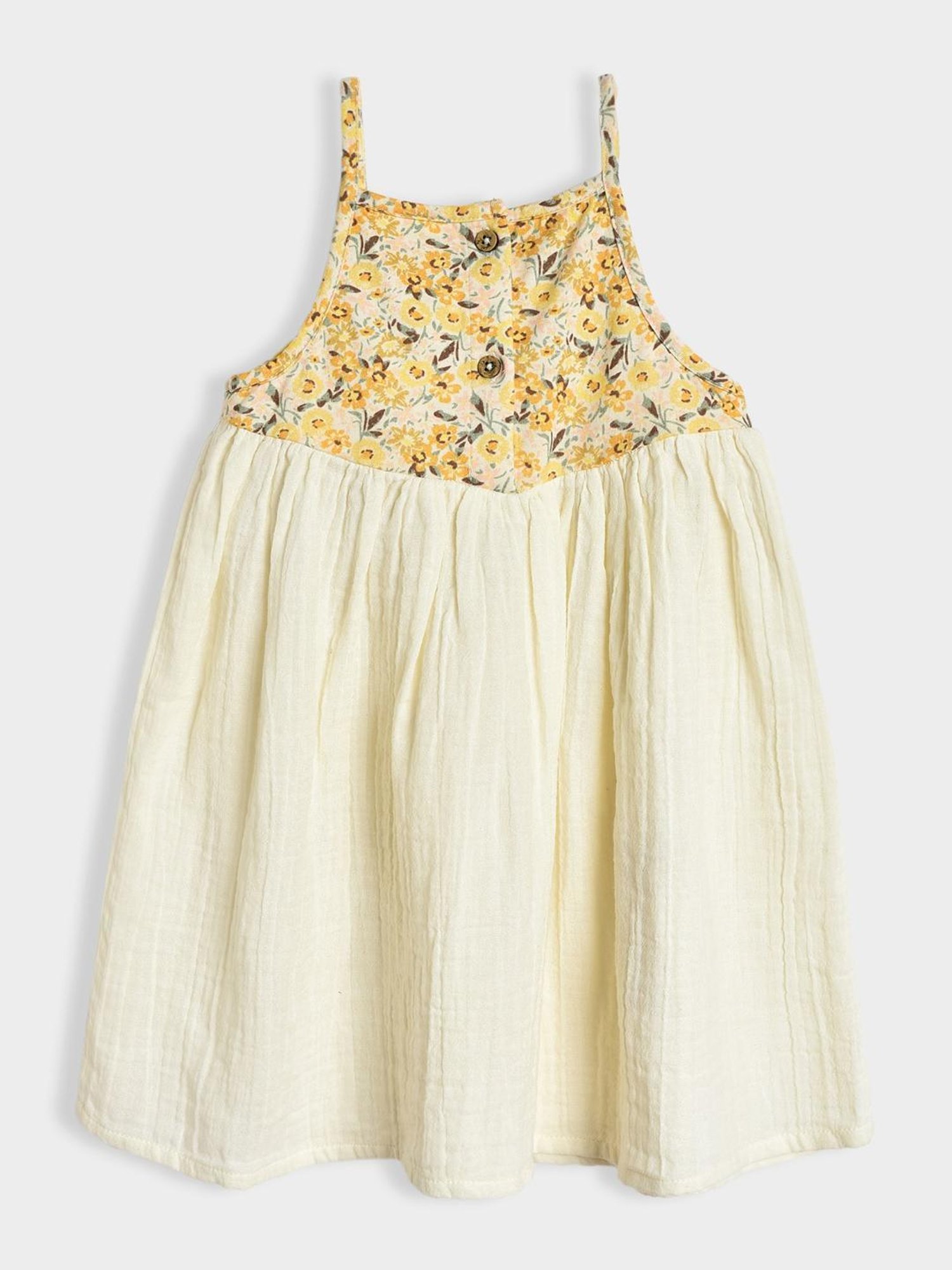 MiArcus Kids White Floral Print Dress