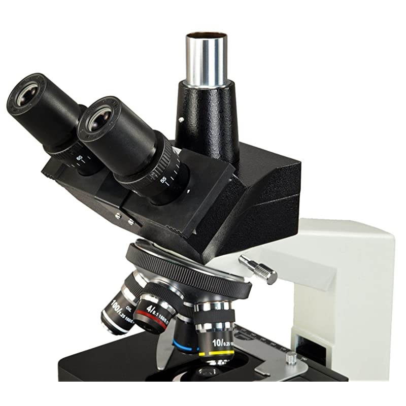 40X-2000X Trinocular Biological Compound LED Microscope with Vinyl Carrying Case