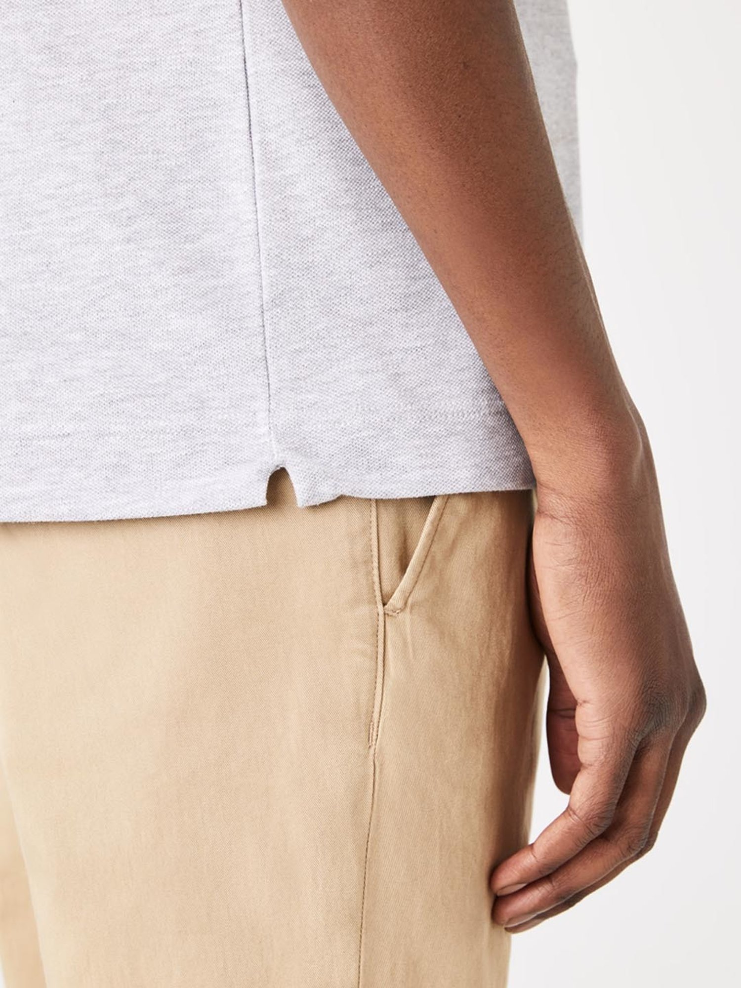 Lacoste Grey Cotton Regular Fit Polo T-Shirt