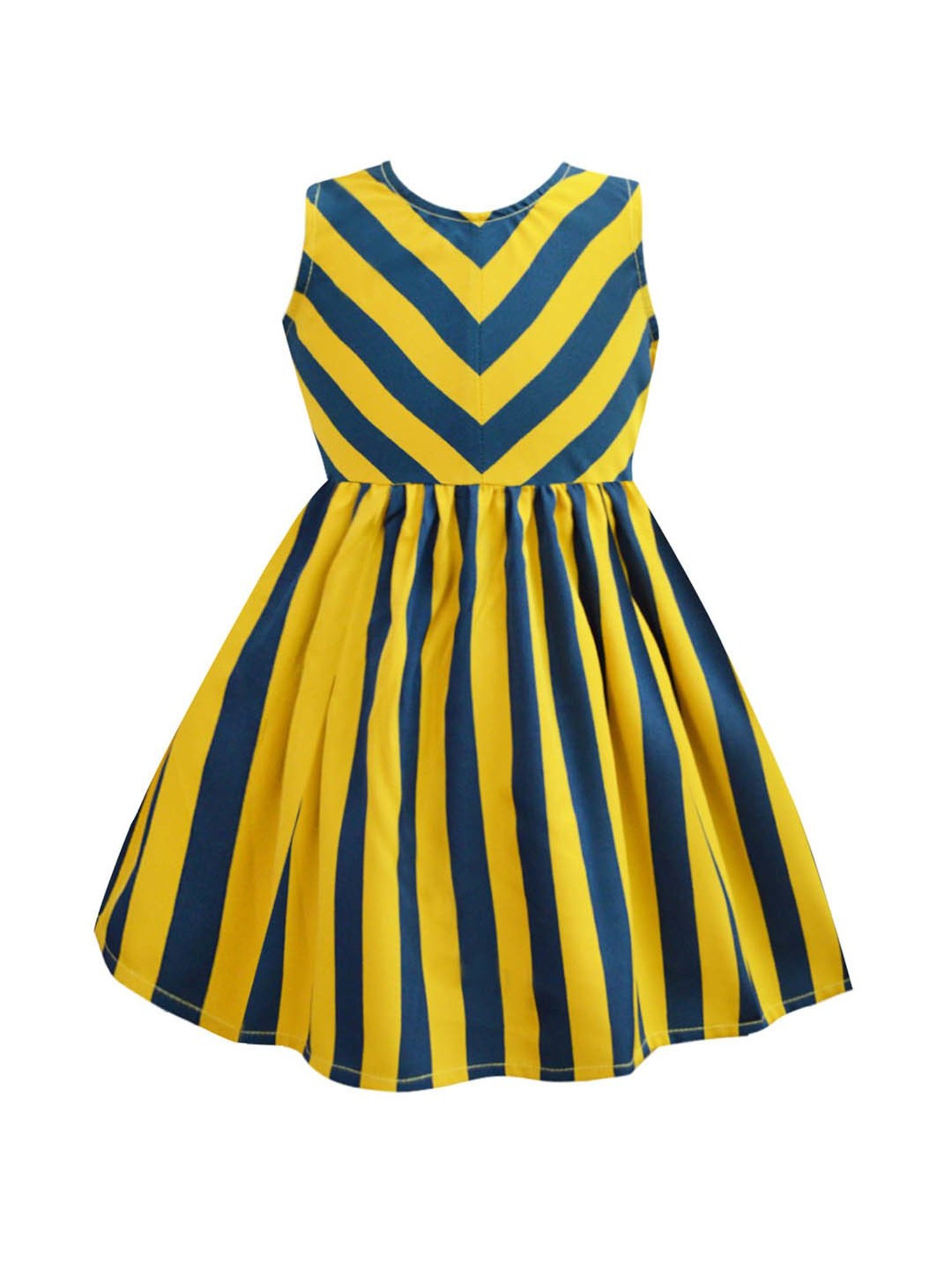 A.T.U.N. Mustard & Navy Striped Dress