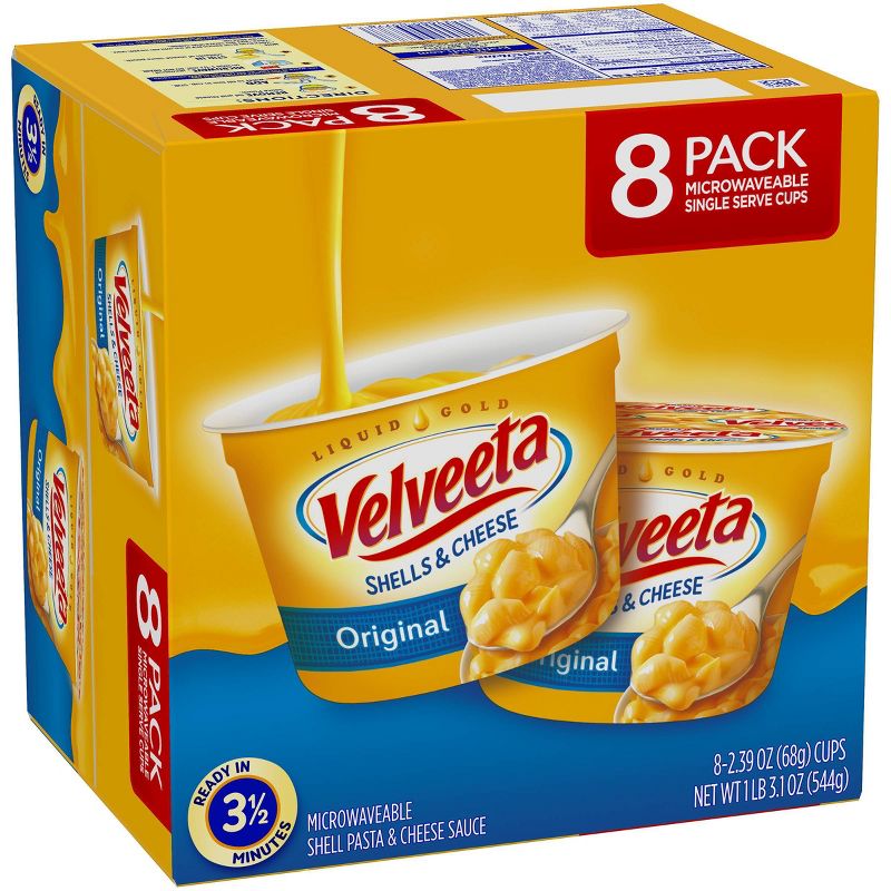 Velveeta Shells & Cheese Original Single Server Microwave Cups - 19.12oz/8pk
