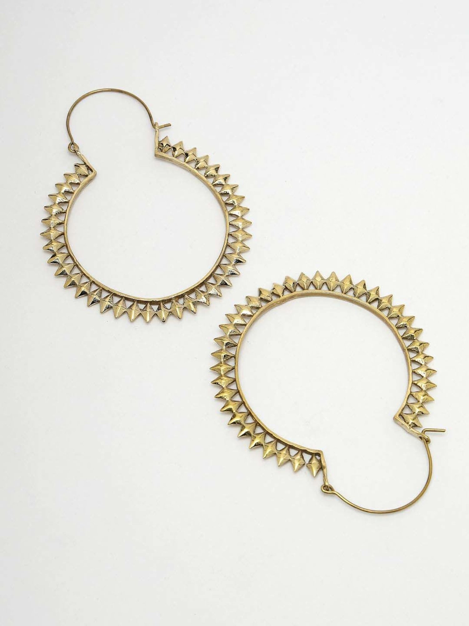 NVR Golden Full Circular Bali Earrings for Women