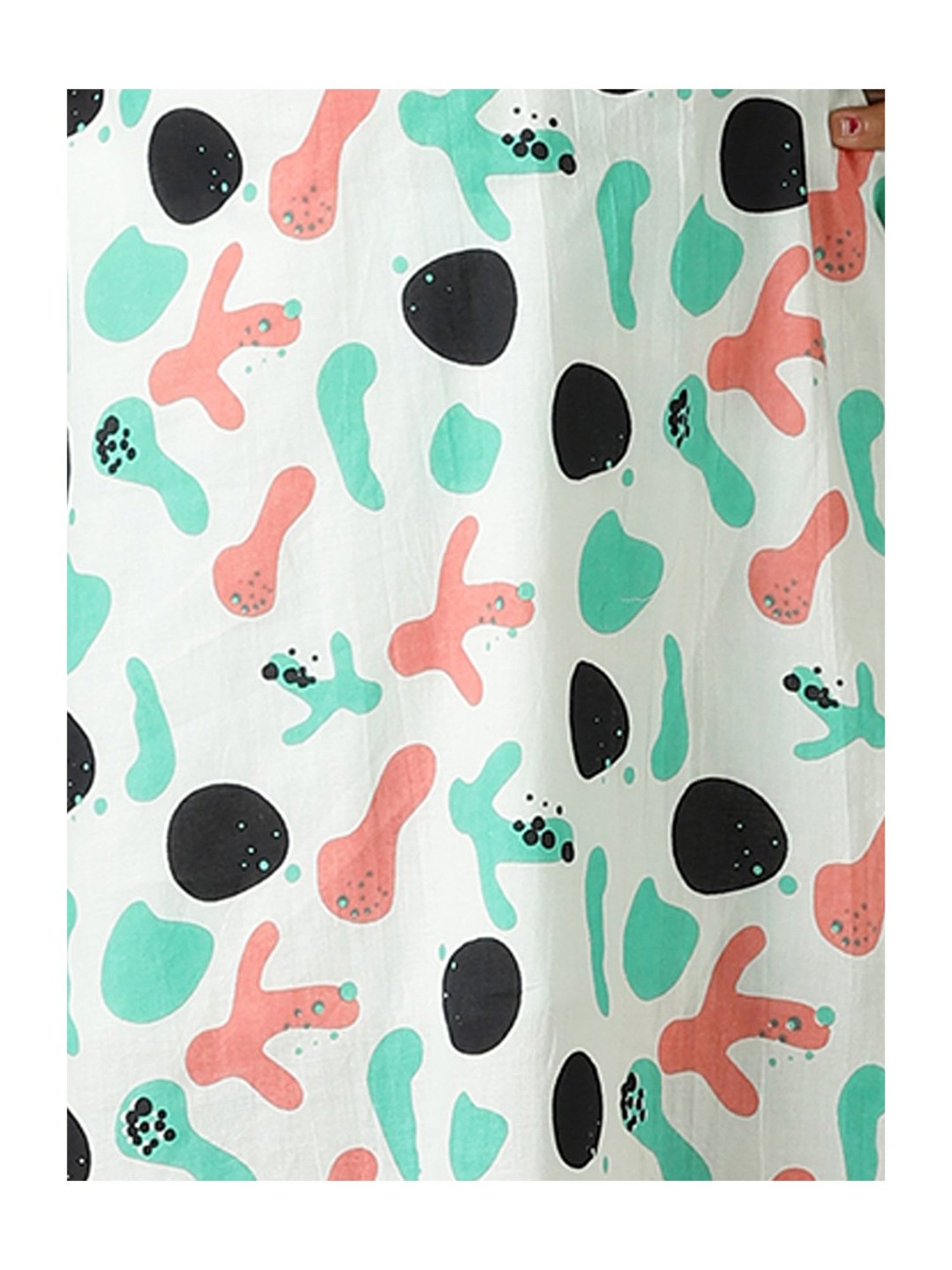 Kiddopanti Kids White Printed Dress