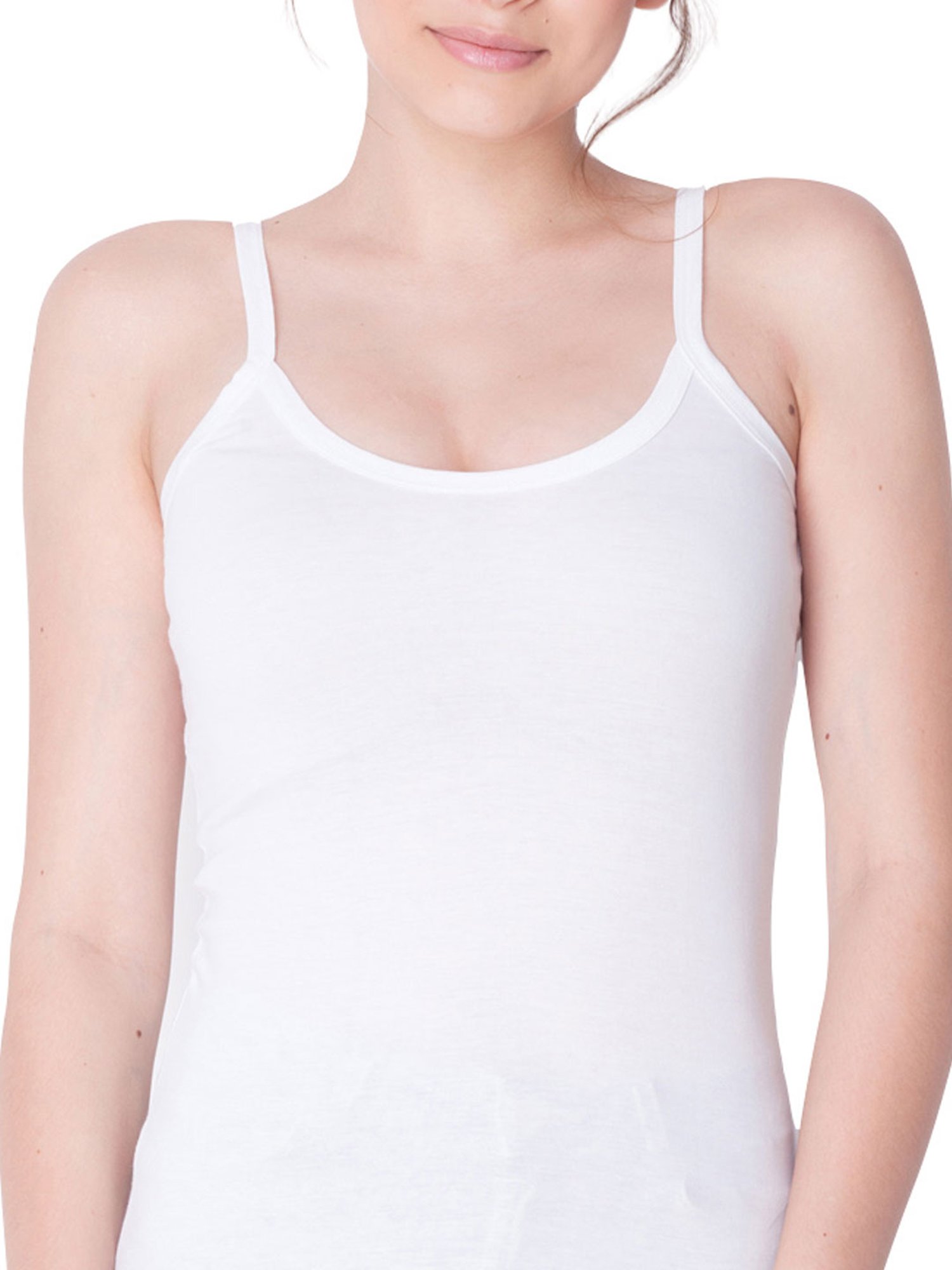 Dollar Missy White Cotton Camisole (Pack of 5)