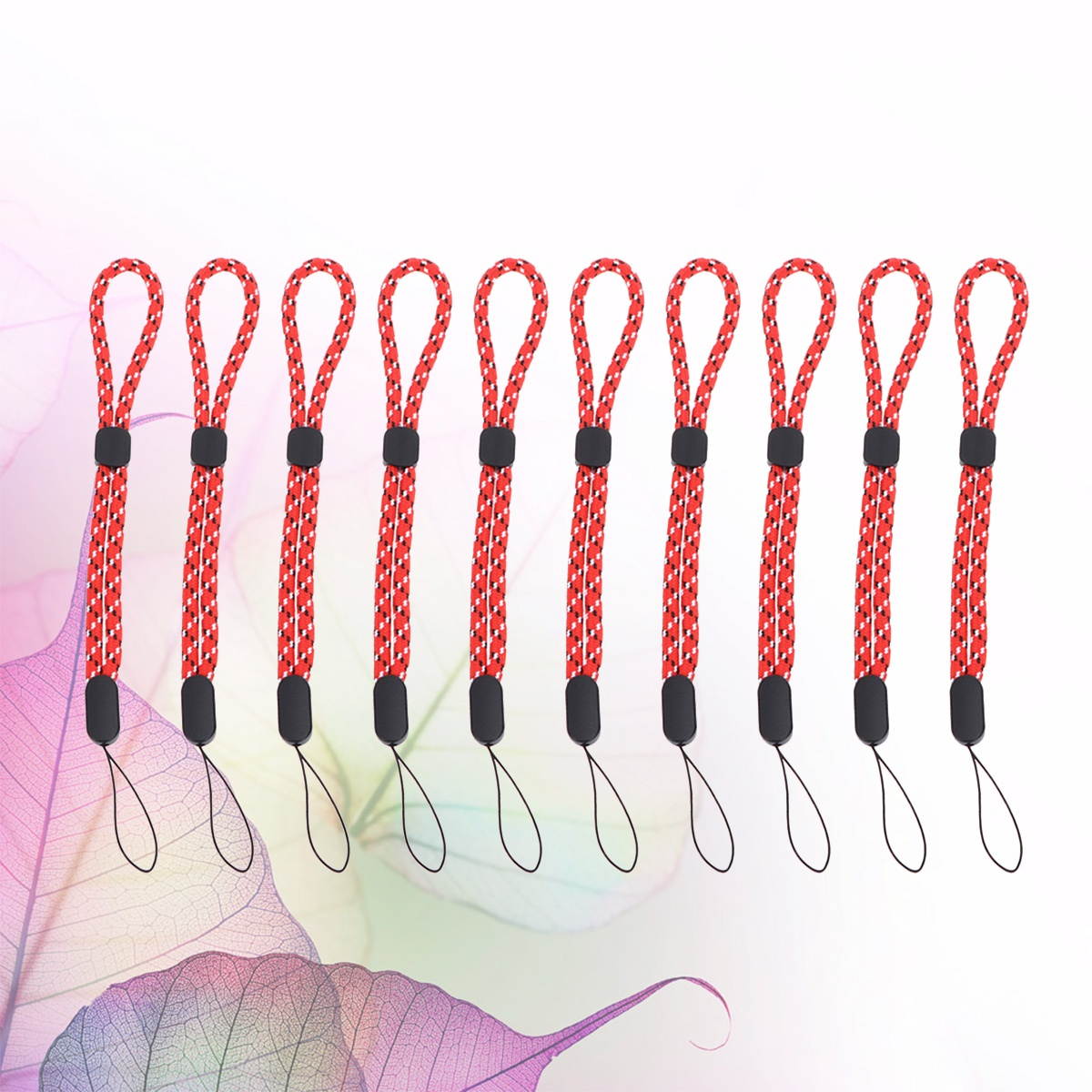 10pcs Adjustable Camera Cell Phone Wristband Practical Digital Camera Anti-lost Wrist Strap Anti-fall Haning Rope for Outdoor Travel (Black)