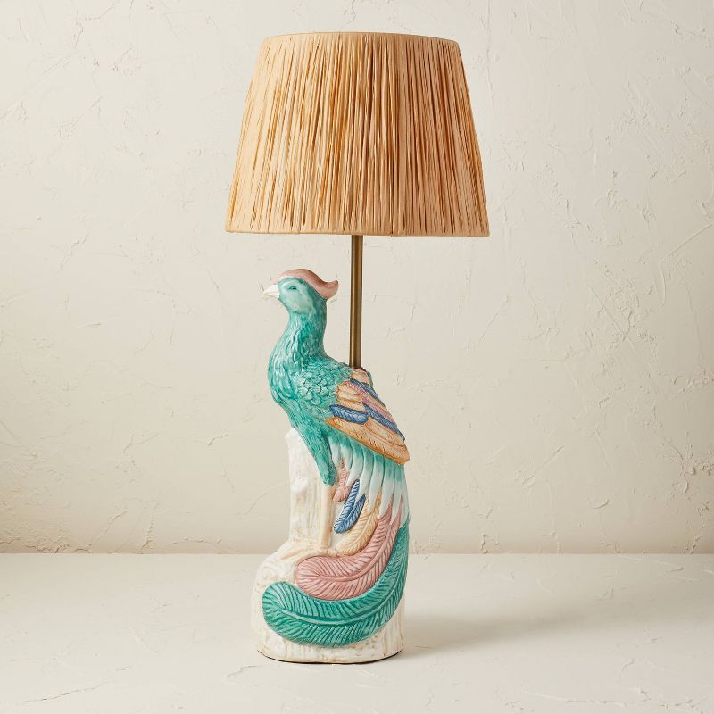 Peacock Table Lamp (Includes LED Light Bulb) Blue - Opalhouse™ designed with Jungalow™