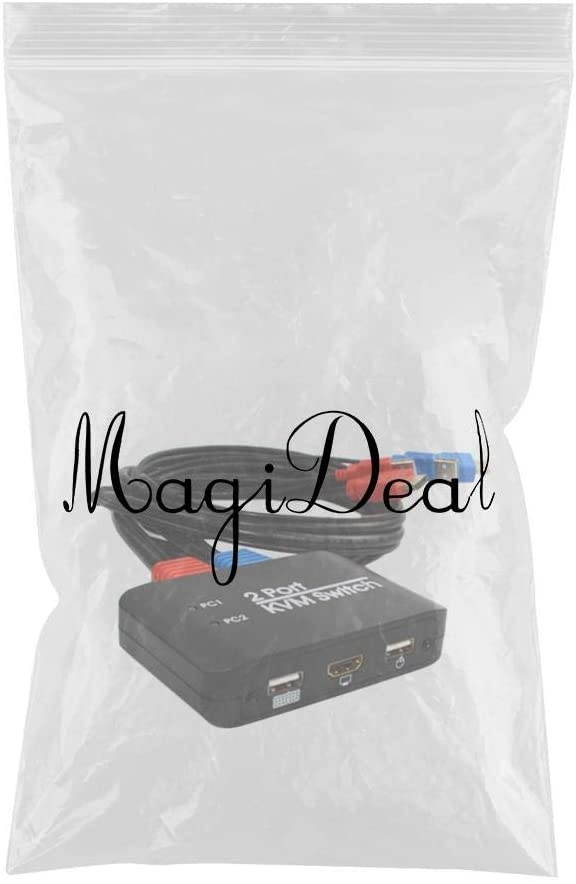MagiDeal (1 2 Port HDMI USB KVM Switch Button Switcher Video for