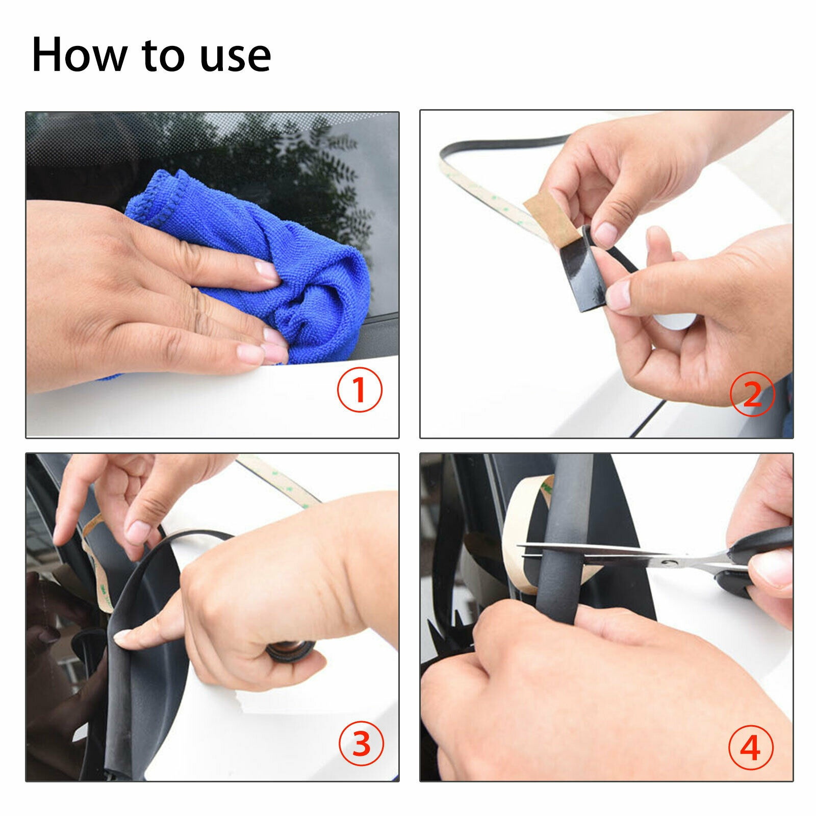 5M /16FT Waterproof Rubber Seal Weather Strip Trim For Car Front Rear Windshield