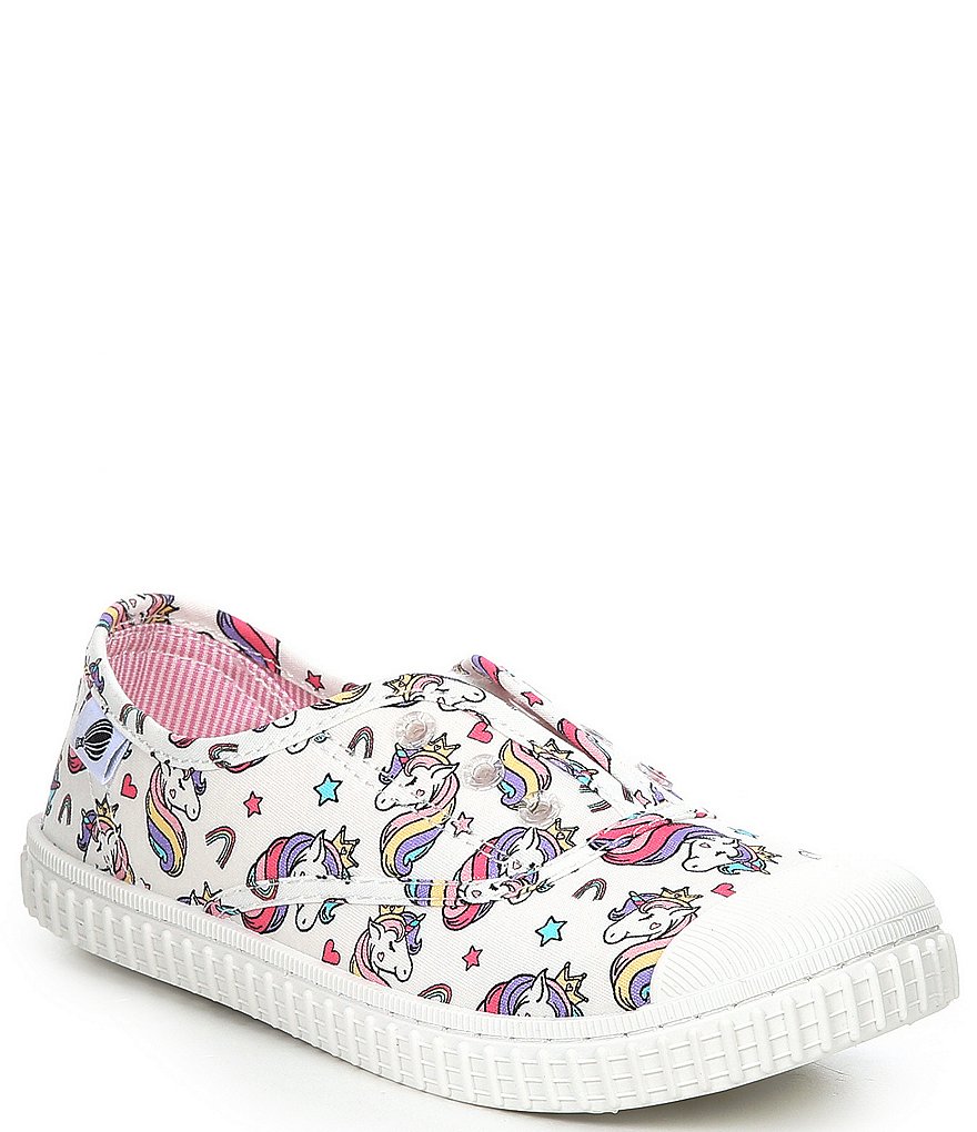Copper Key Adventure Wear Girl's Budeee-A Washable Eyelet Unicorn Print Sneakers (Toddler)