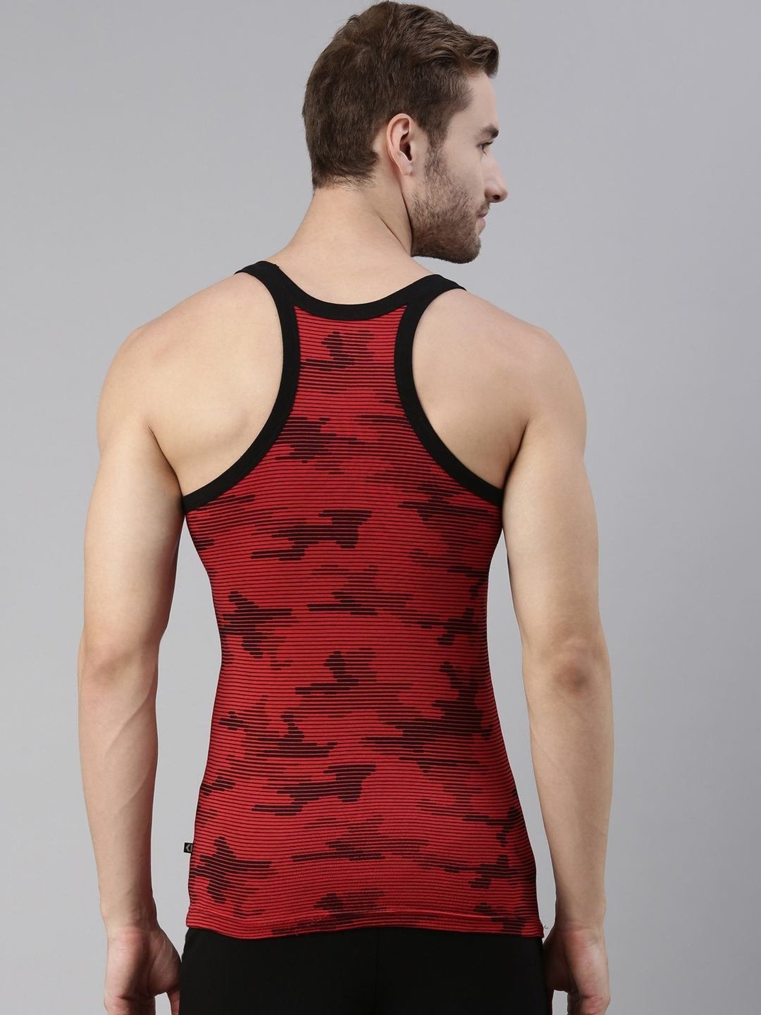 Dixcy Scott Maximus Multi Cotton Regular Fit Printed Vest - Pack Of 3